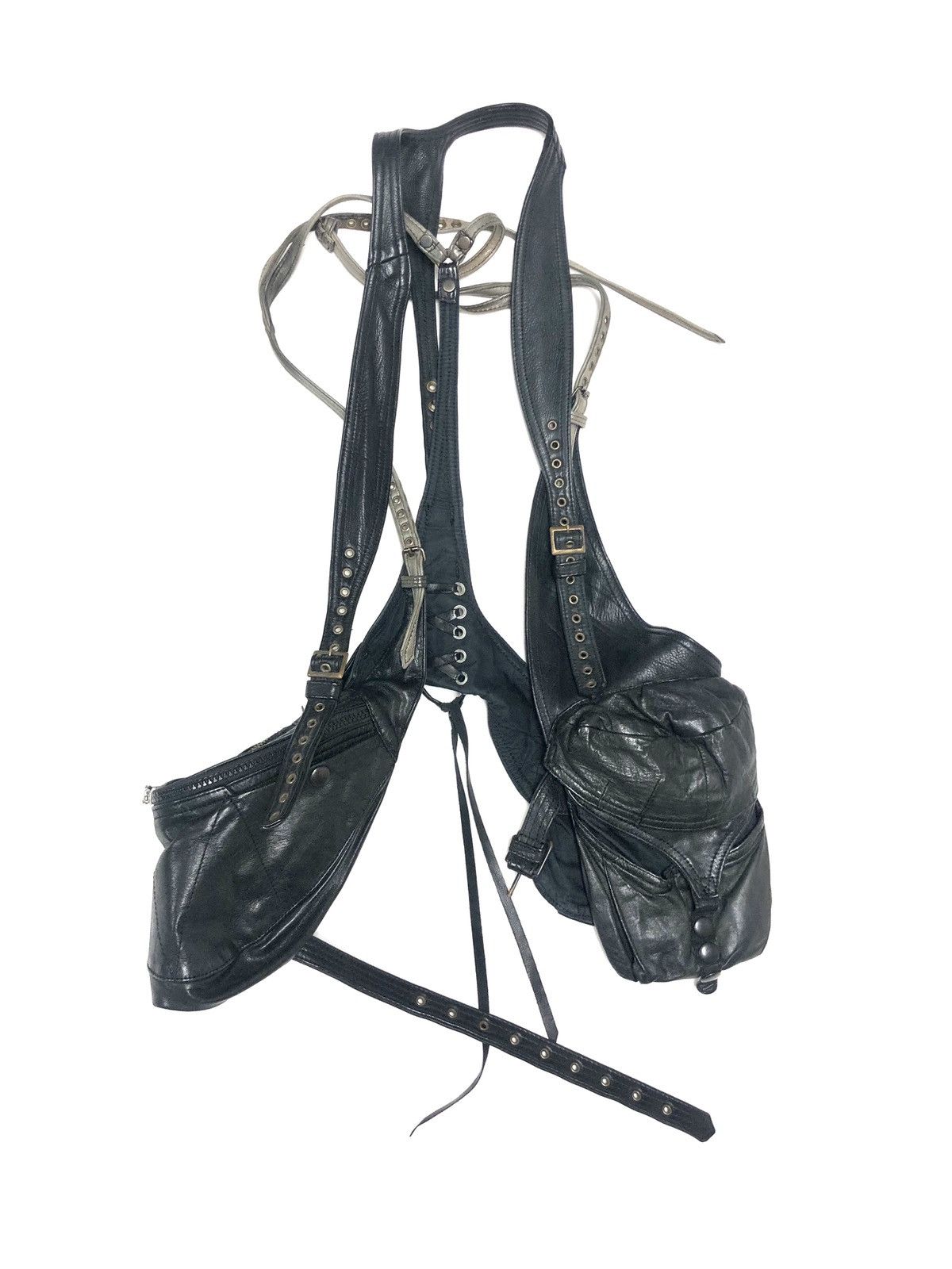 Le Grande Bleu (L.G.B.) Lgb leather bono vest | Grailed