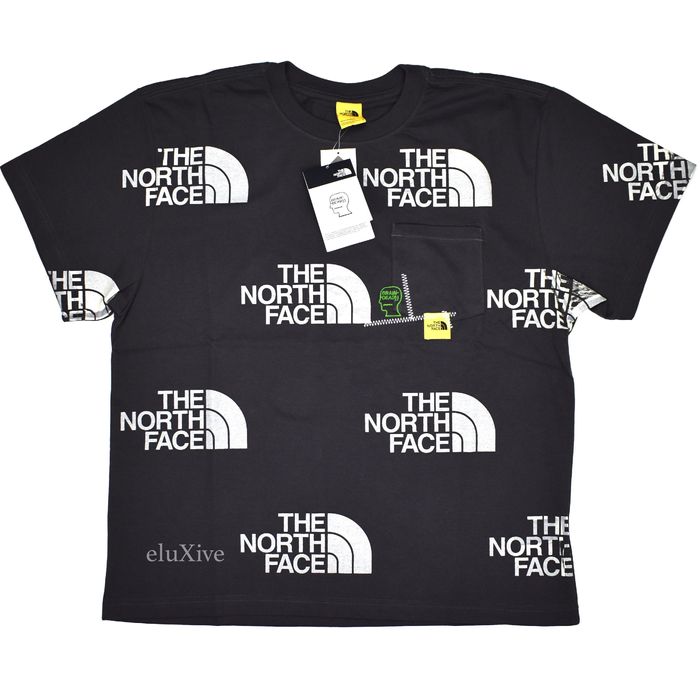 The North Face Brain Dead North Face Logo T-Shirt Charcoal DS | Grailed