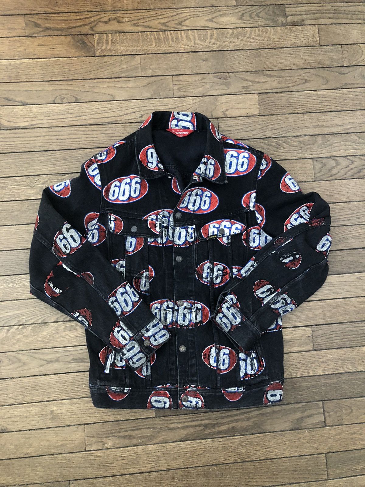 Supreme 666 Denim Trucker Jacket 'Black