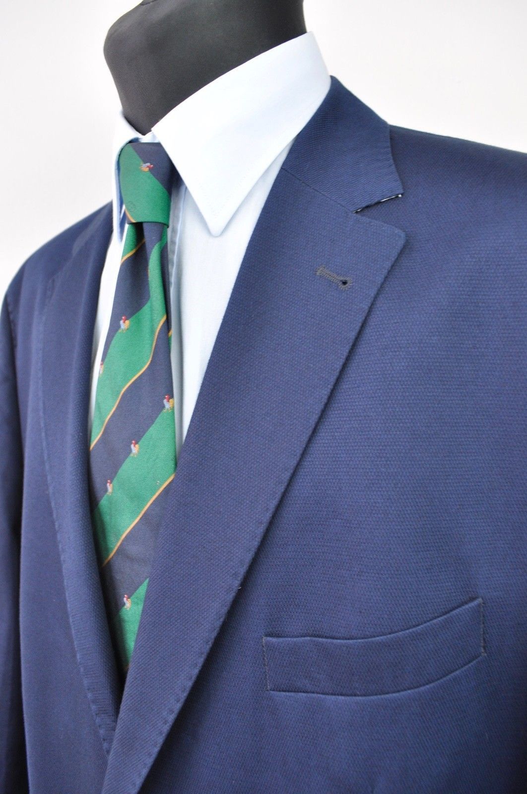 BENVENUTO. US 50 UK Cotton Summer Partly Lined Blazer Coat Jacket 60 EU Size 50R - 3 Thumbnail