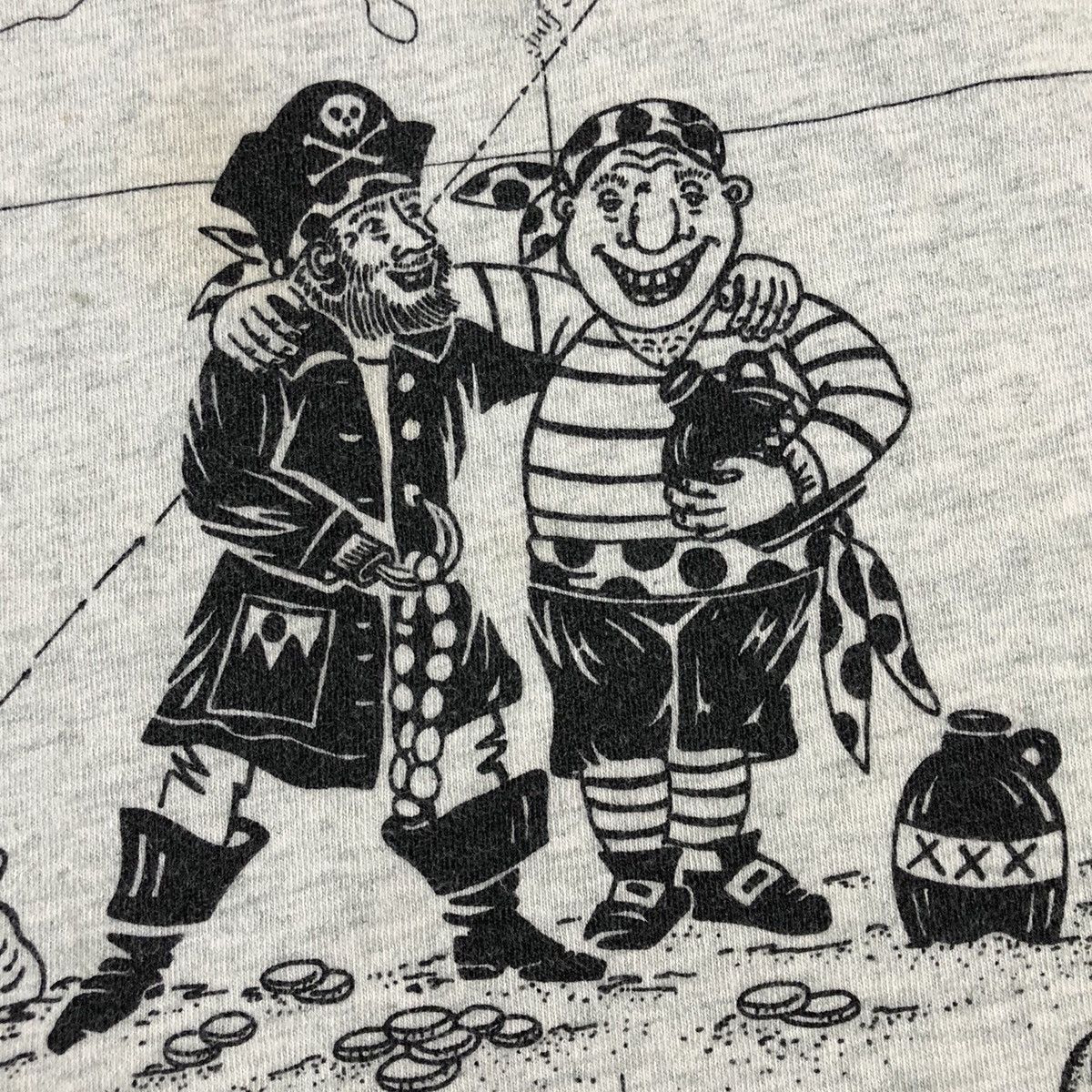 Fruit Of The Loom × Vintage Pirates Florida Keys Treasure Map All Over Print Vintage T Size US L / EU 52-54 / 3 - 6 Thumbnail