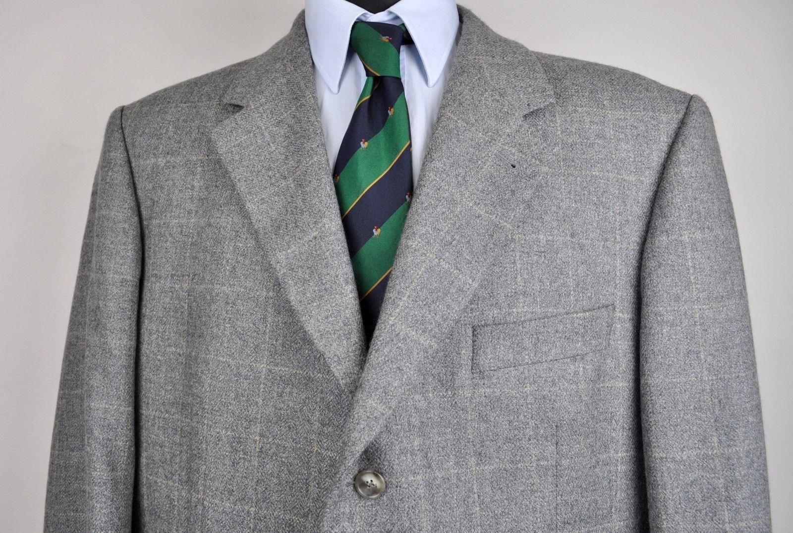 Designer EDUARD DRESSLER Checked Blazer Wool Tartan County Jacket Size 46R - 3 Thumbnail