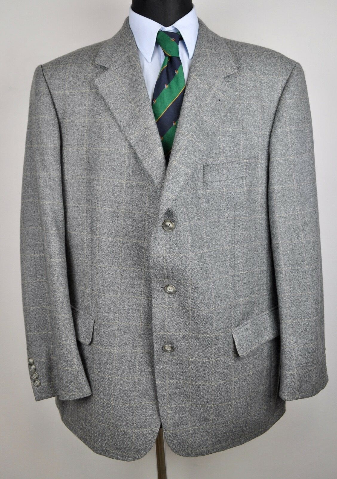 Designer EDUARD DRESSLER Checked Blazer Wool Tartan County Jacket Size 46R - 1 Thumbnail