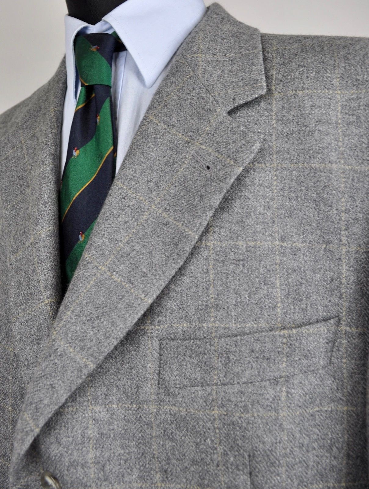 Designer EDUARD DRESSLER Checked Blazer Wool Tartan County Jacket Size 46R - 4 Thumbnail
