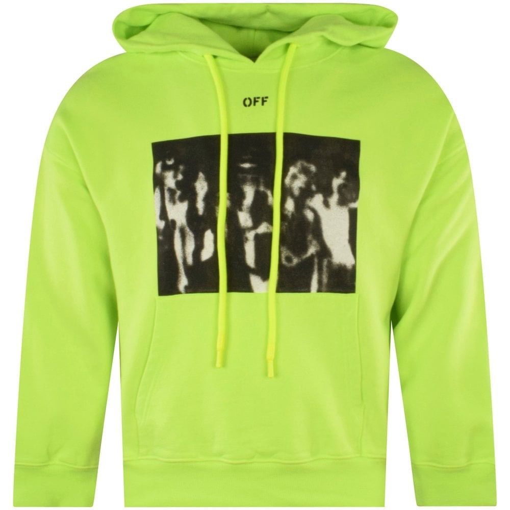 Neon green off white hoodie clearance