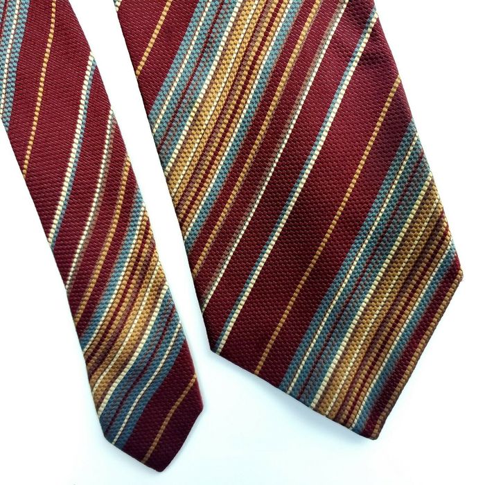 Joseph Abboud Joseph Abboud Red Striped Silk Tie Italy 57 3.75 | Grailed