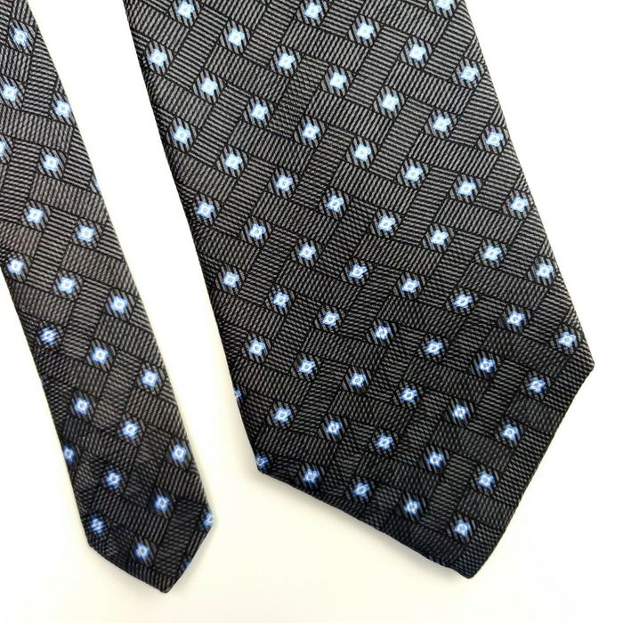 Savile Row Savile Row Gray Geometric Silk Tie 56 3 3/4 | Grailed