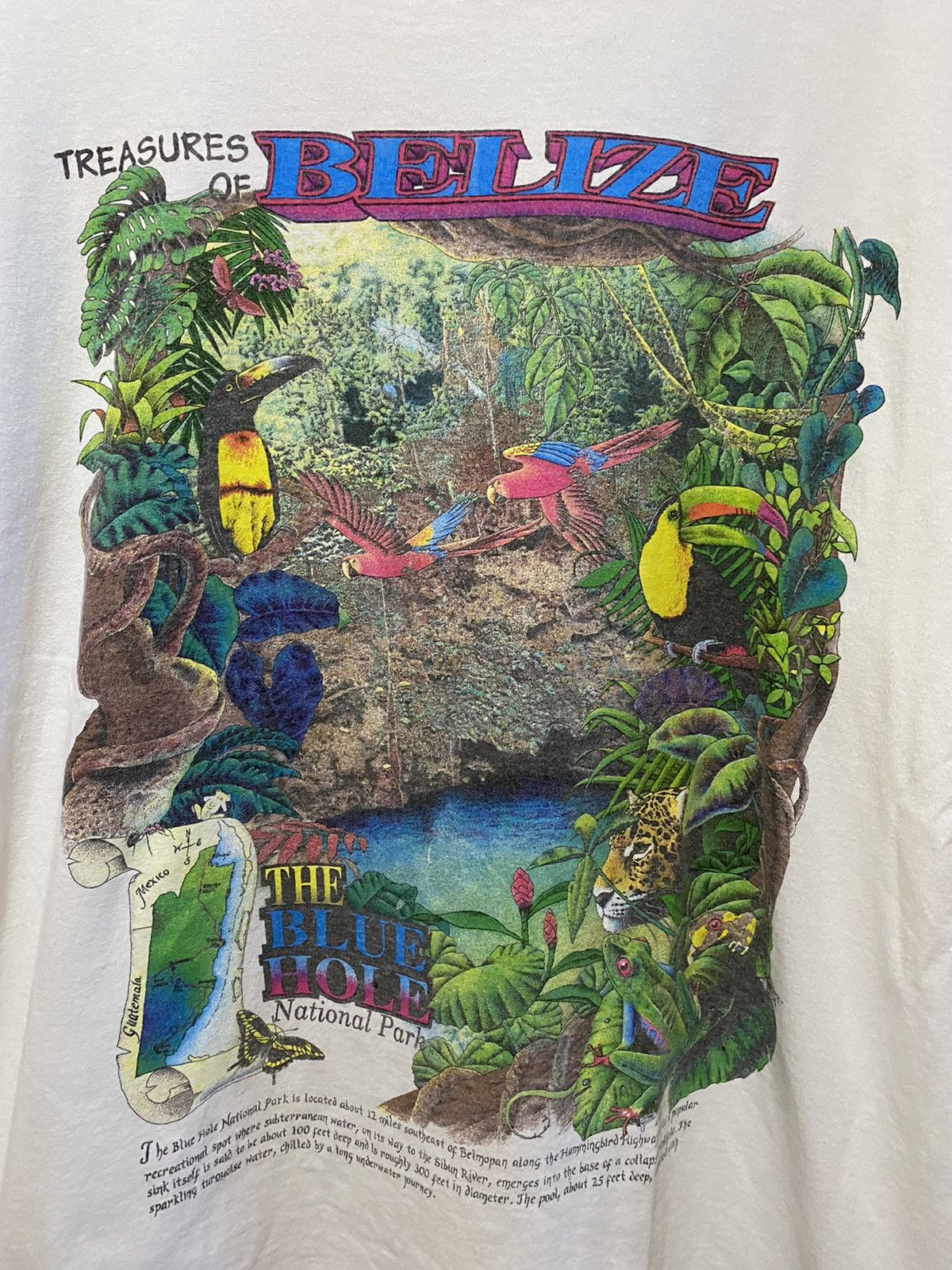 Band Tees VTG Belize Blue Hole National Park Single Stitch T Shirt XL Size US XL / EU 56 / 4 - 3 Thumbnail