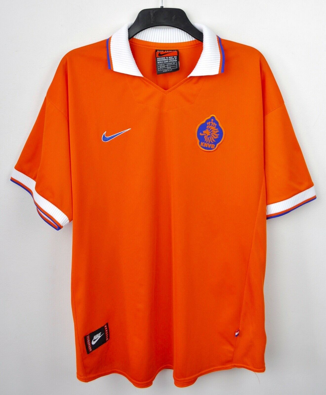 Nike NETHERLANDS Nike 1997 1998 Home Shirt Holland Trikot Vtg Size US XXL / EU 58 / 5 - 1 Thumbnail