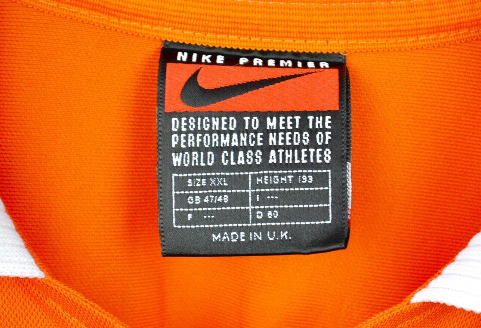Nike NETHERLANDS Nike 1997 1998 Home Shirt Holland Trikot Vtg Size US XXL / EU 58 / 5 - 5 Thumbnail