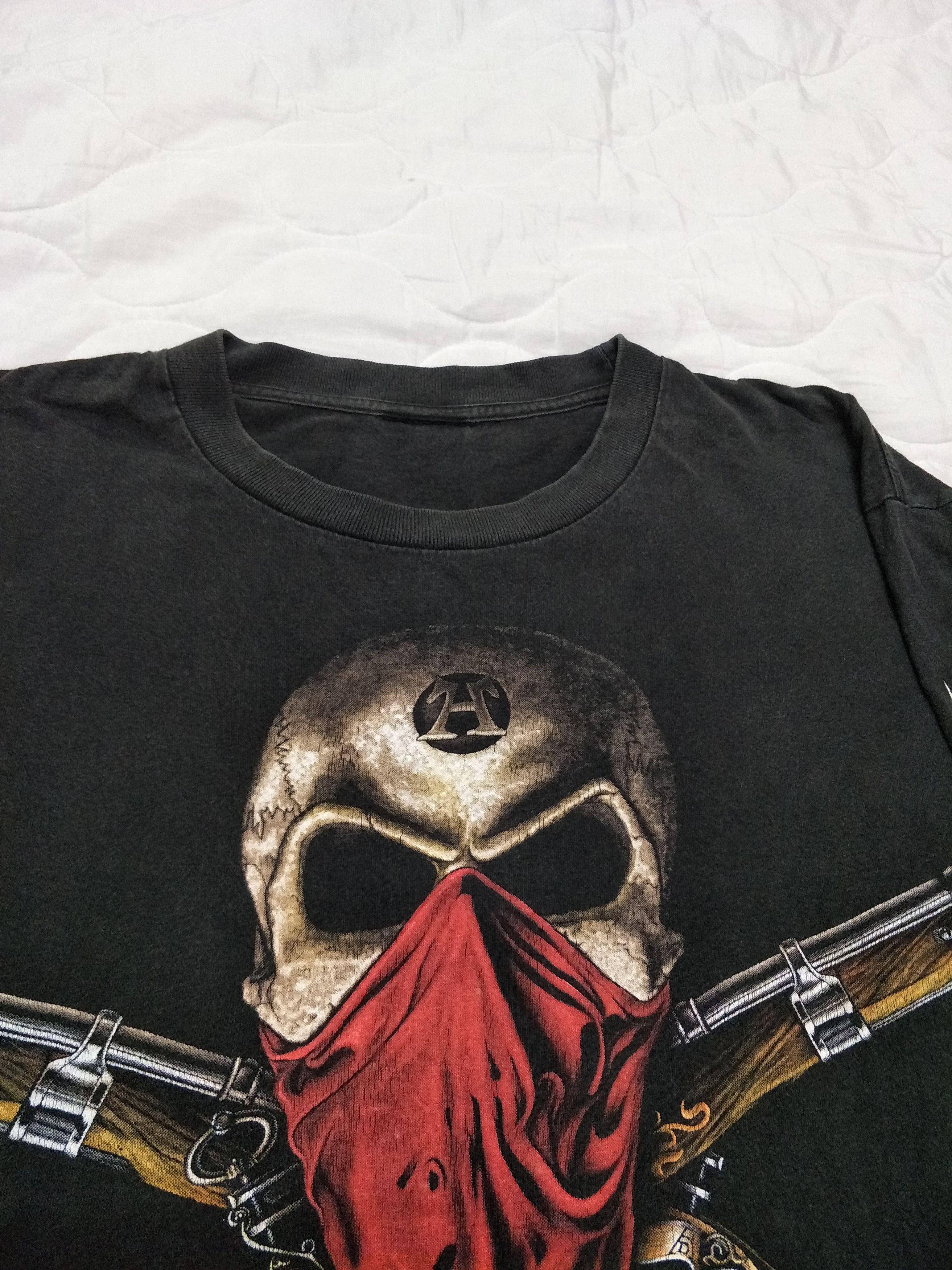 Band Tees × Vintage Vintage Skull Flames Tee Size US L / EU 52-54 / 3 - 3 Thumbnail
