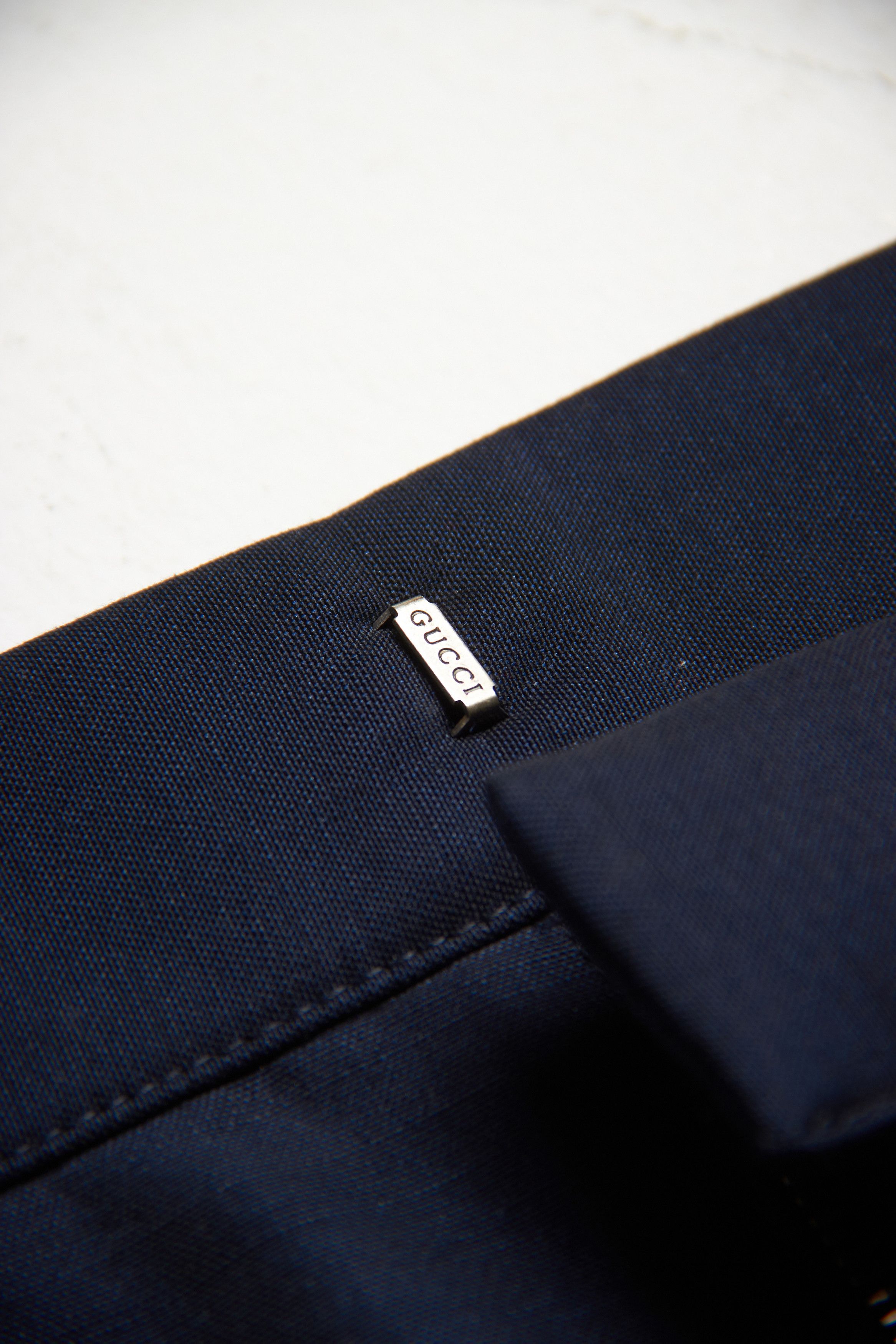 Gucci Classis Navy Cotton Blend Pants Size US 36 / EU 52 - 3 Thumbnail