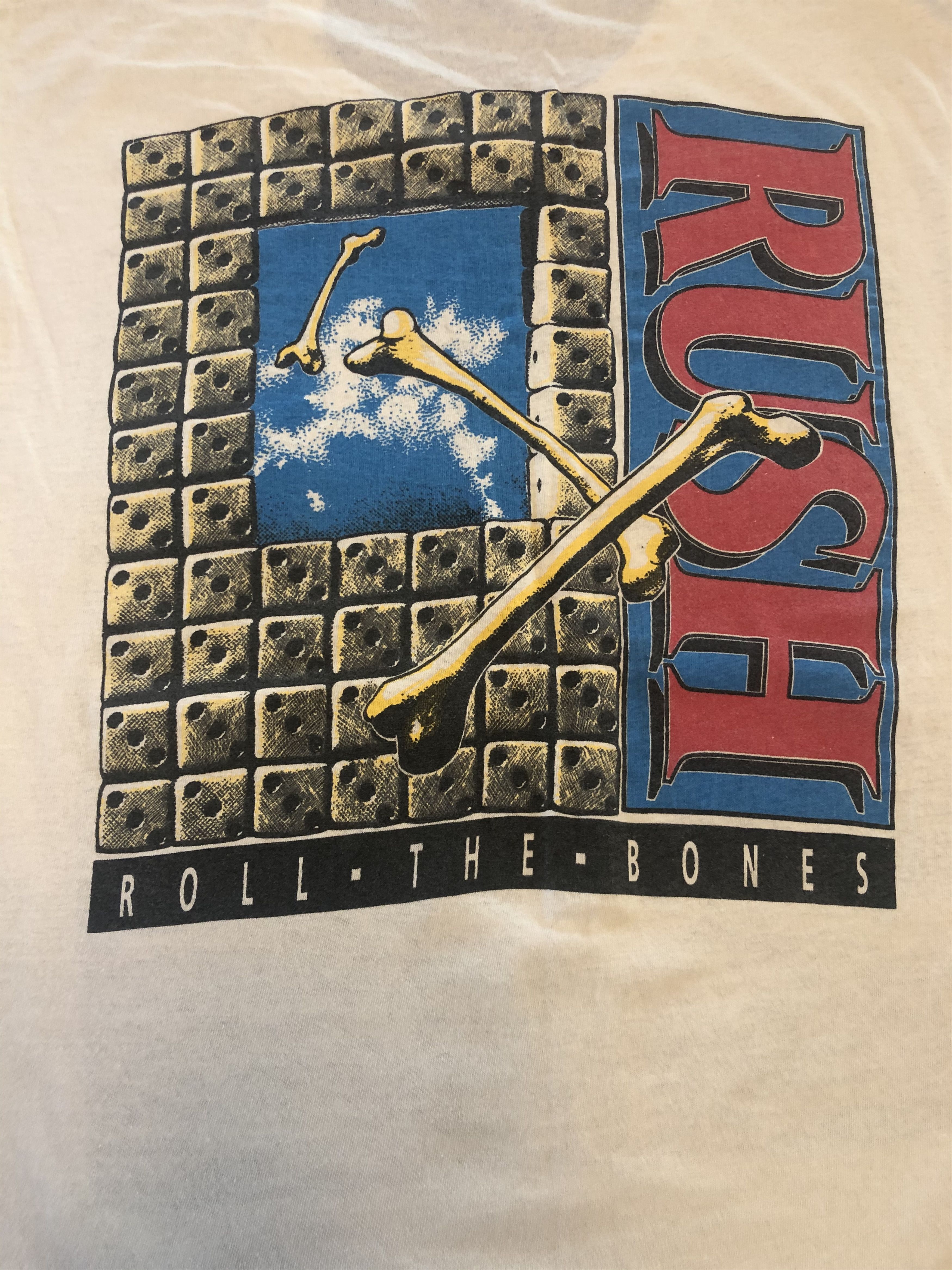 Band Tees × Vintage 1991 Vintage Rush Roll The Bones Tour Band Tee Shirt ‘90s Size US L / EU 52-54 / 3 - 6 Thumbnail