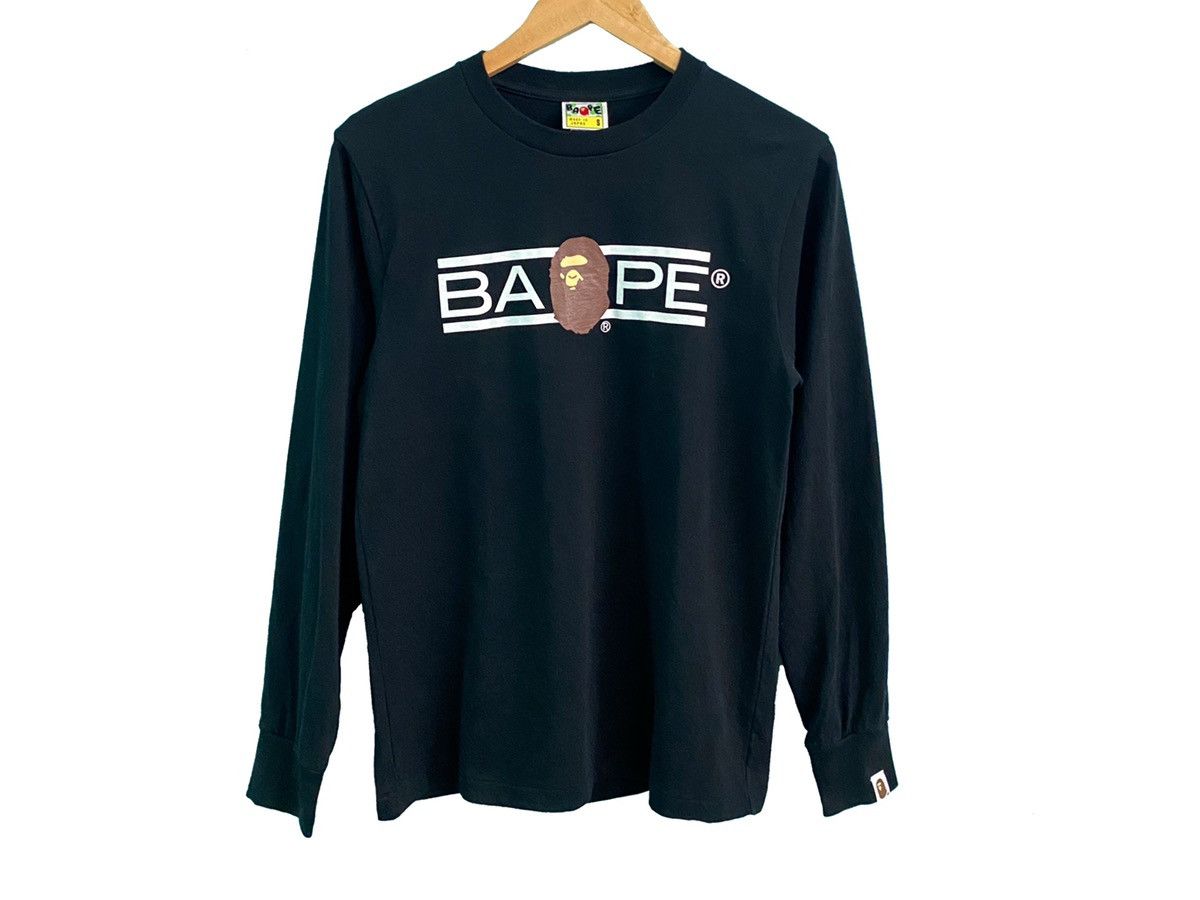 Bape BATHING APE LONG SLEEVE TEE Size US S / EU 44-46 / 1 - 1 Thumbnail