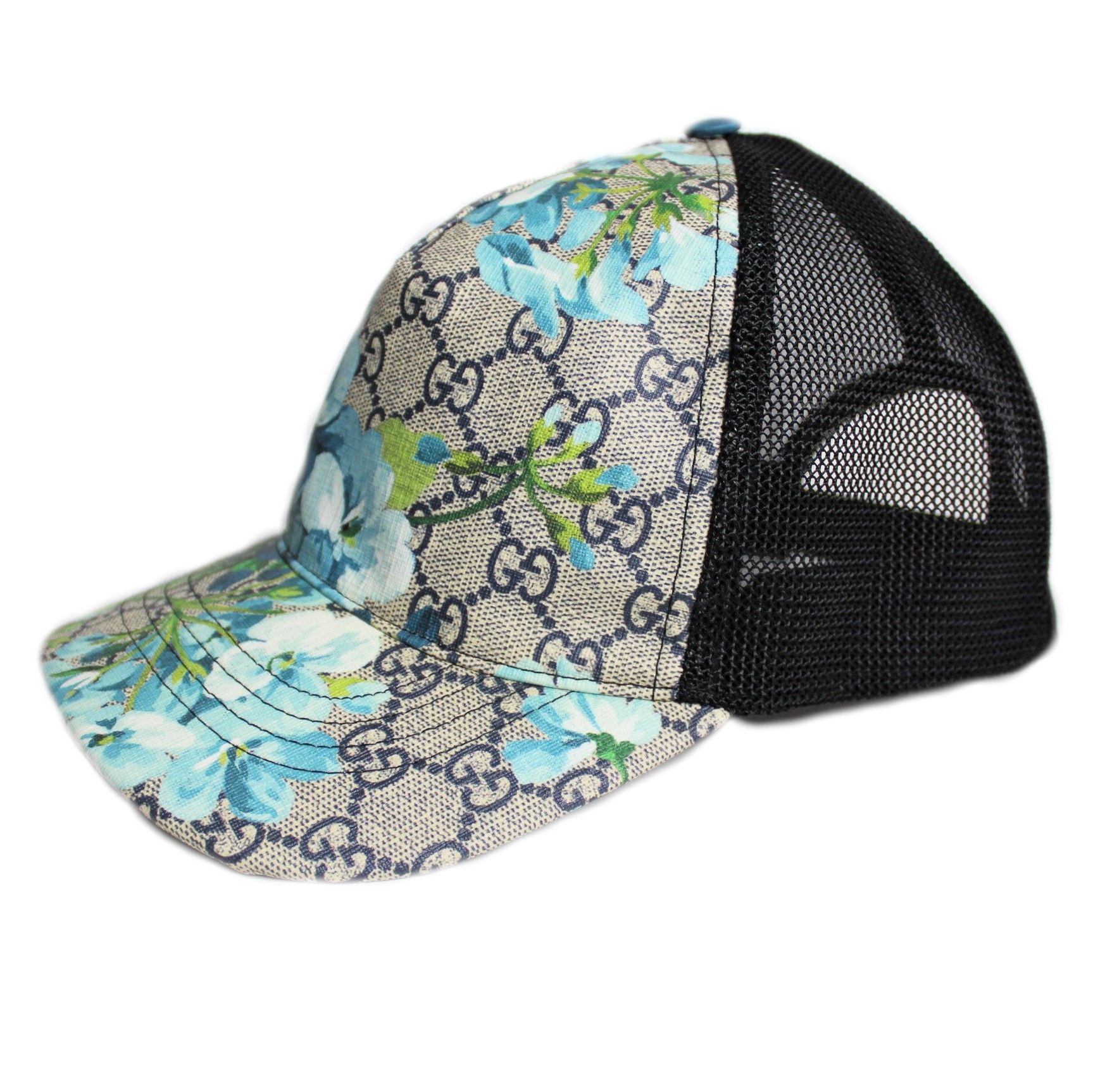 Gucci Blooms Blue Flowers GG Monogram Hat Cap Snapback