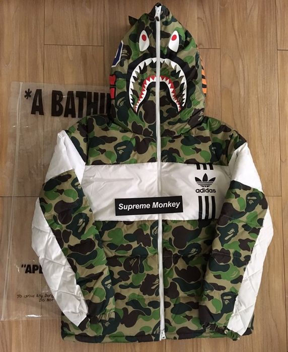 Adidas Bape X Adidas Shark Down Jacket | Grailed