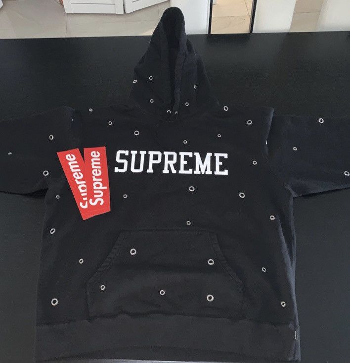 Supreme Supreme Eyelet Hoodie Black M | Grailed