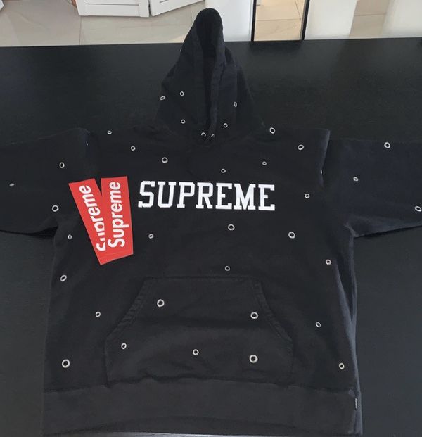 Supreme Supreme Eyelet Hoodie Black M Grailed