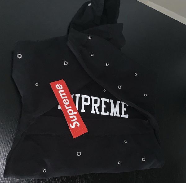 Eyelet supreme online hoodie