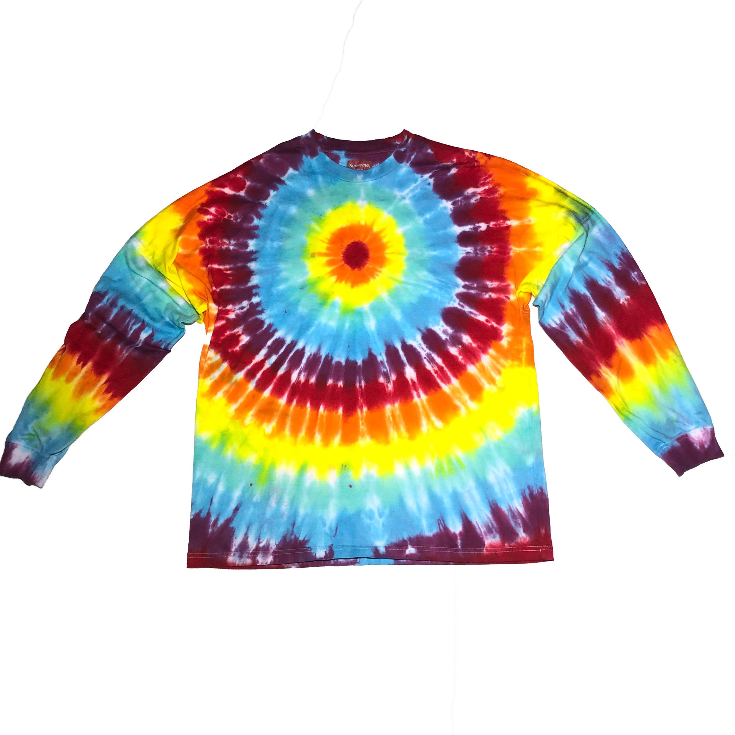 Supreme Medium - Supreme Rainbow Tie-dye Overdyed L/S Top Shirt Size US M / EU 48-50 / 2 - 2 Preview