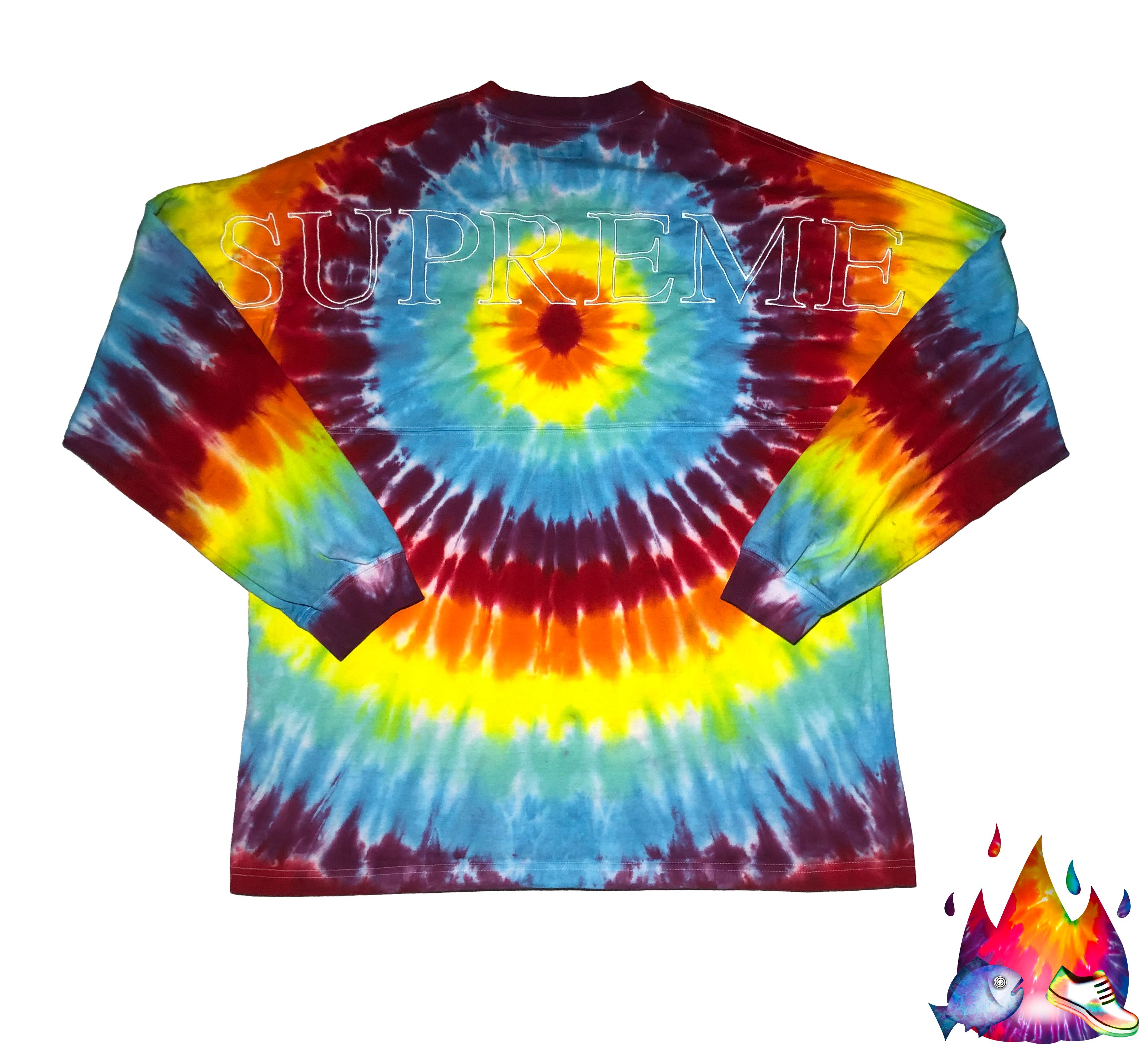 Supreme Medium - Supreme Rainbow Tie-dye Overdyed L/S Top Shirt Size US M / EU 48-50 / 2 - 1 Preview