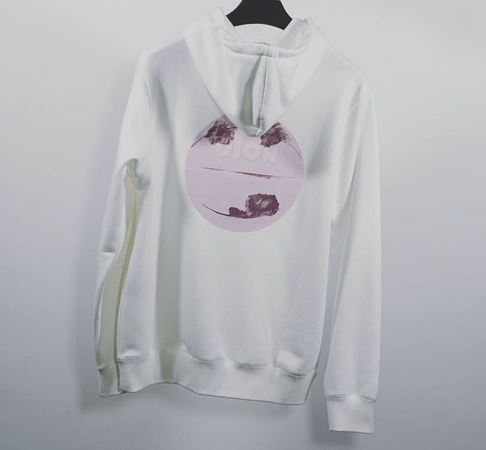 Dior DIOR MOLTON COTTON WHITE BASKETBALL HOODIE DANIEL ARSHAM Grailed