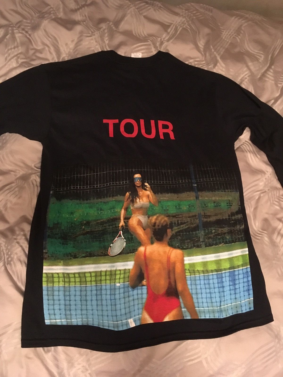 Kanye West Kim Kardashian Saint Pablo Hip Hop Rap Tour Merch Longsleeve Tee M retailer