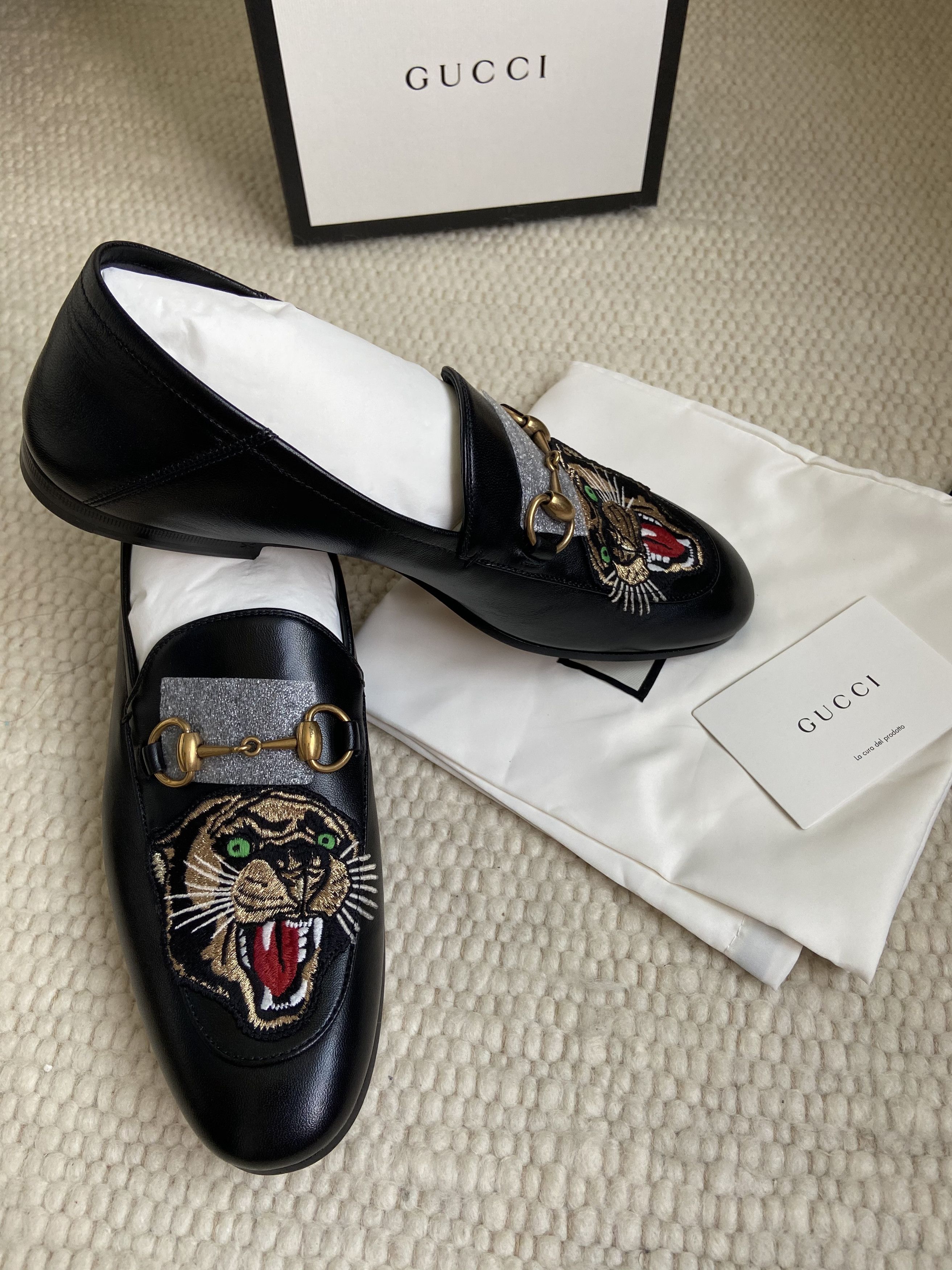 Gucci Gucci Black panther loafers size 7.5 New Grailed