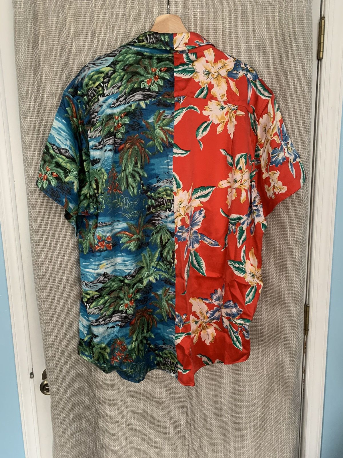 Lost Daze Floral Palm Camp Collar Hawaiian Bowing Shirt