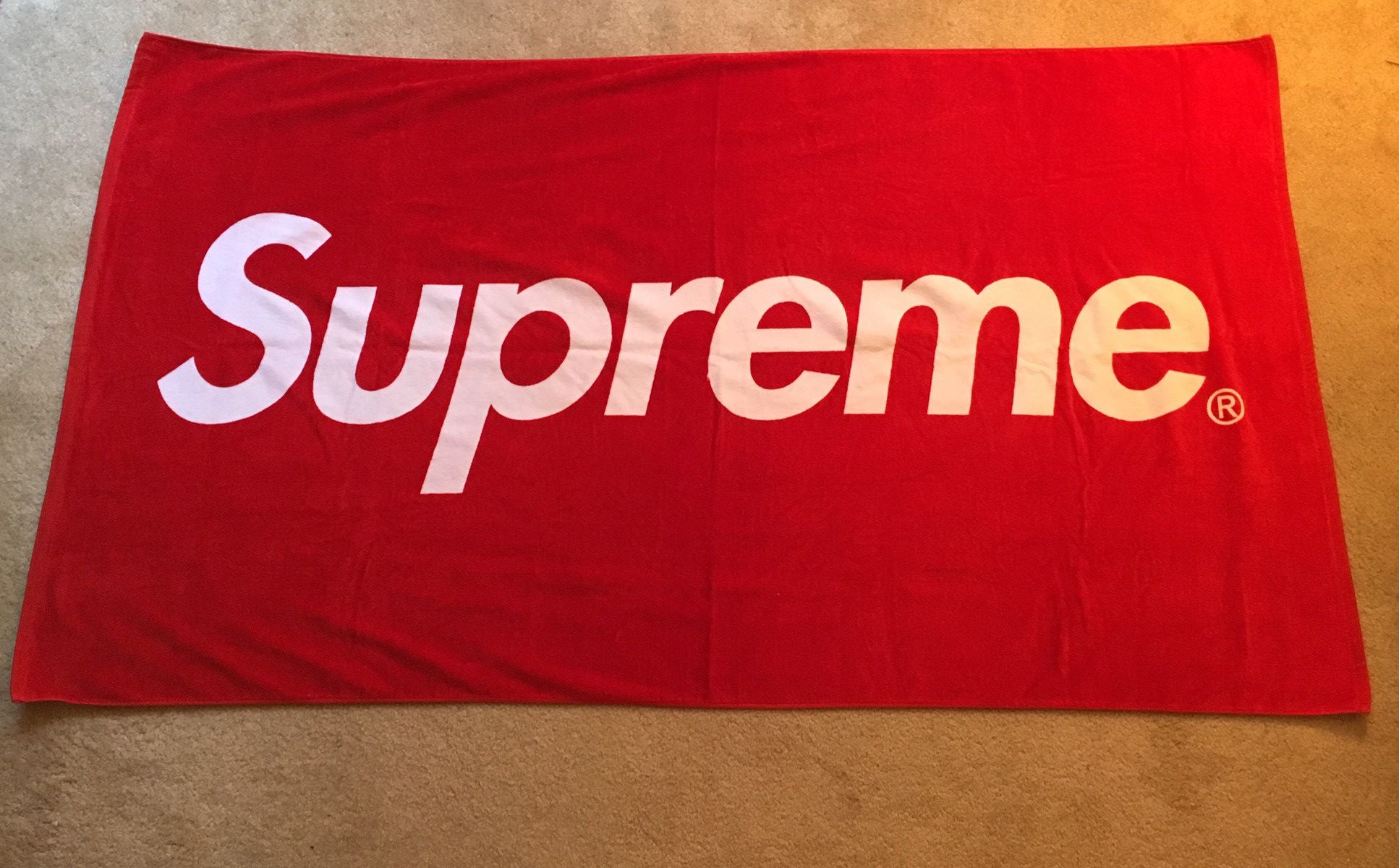 Supreme Box Logo Beach Towel | Grailed