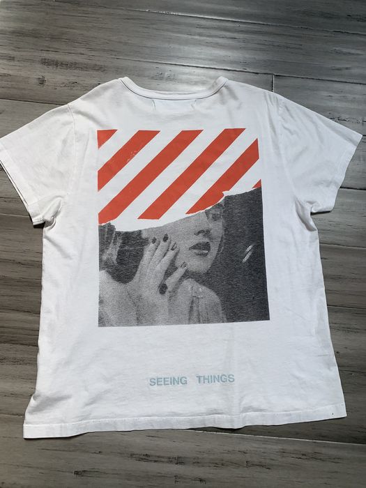 off white tee seeing things