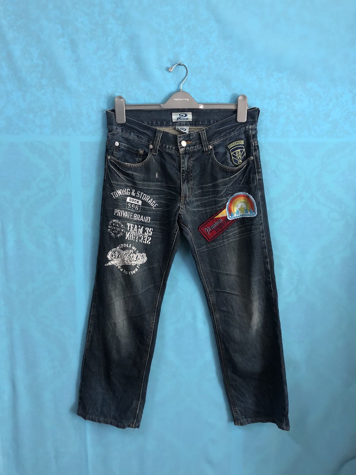 Japanese Brand PIKO PATCHES JEANS HAWAII SIZE 32 Size US 32 / EU 48 - 1 Thumbnail