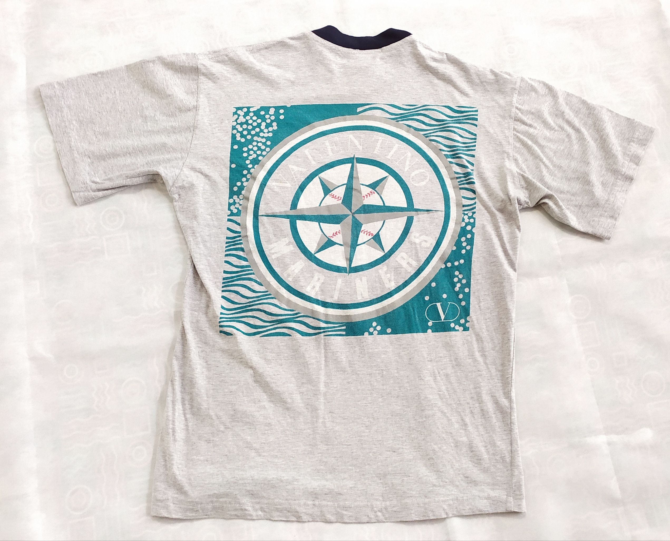 Valentino Vintage Valentino Marine T-shirt Bigo Logo S oversize M Size US M / EU 48-50 / 2 - 4 Thumbnail