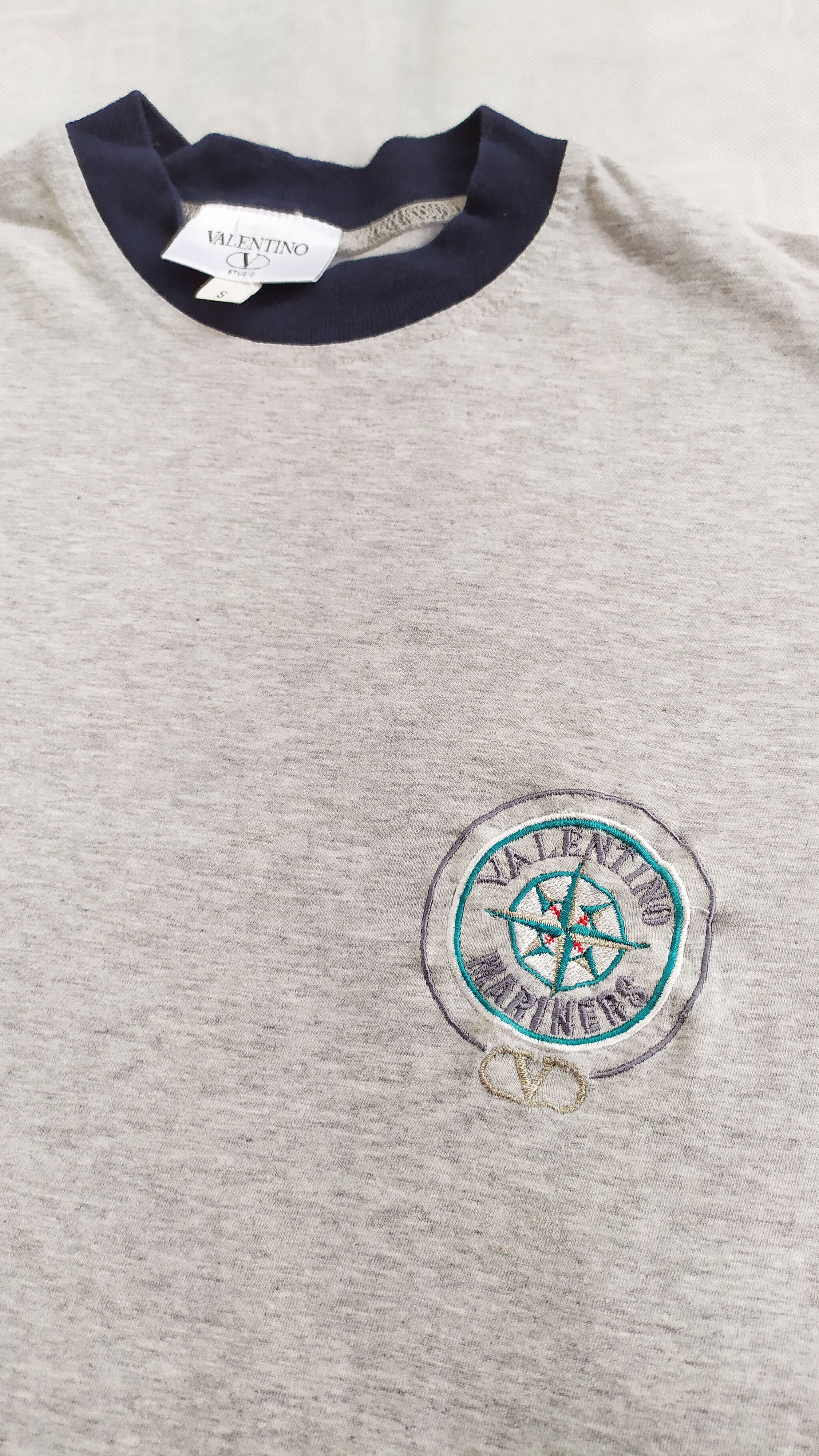 Valentino Vintage Valentino Marine T-shirt Bigo Logo S oversize M Size US M / EU 48-50 / 2 - 6 Thumbnail