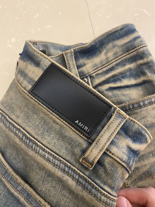 Amiri Amiri Dirty Indigo Bandana MX1 Jeans Grailed