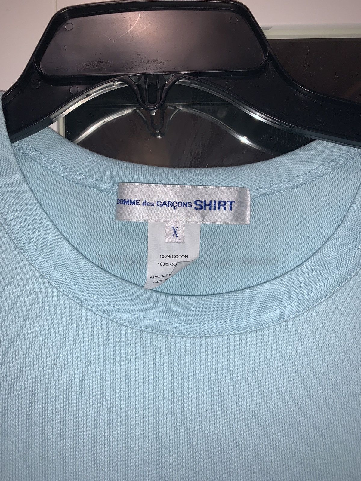 Comme des Garcons SHIRT Comme des Garçon shirt plain baby blue Medium Size US M / EU 48-50 / 2 - 2 Thumbnail