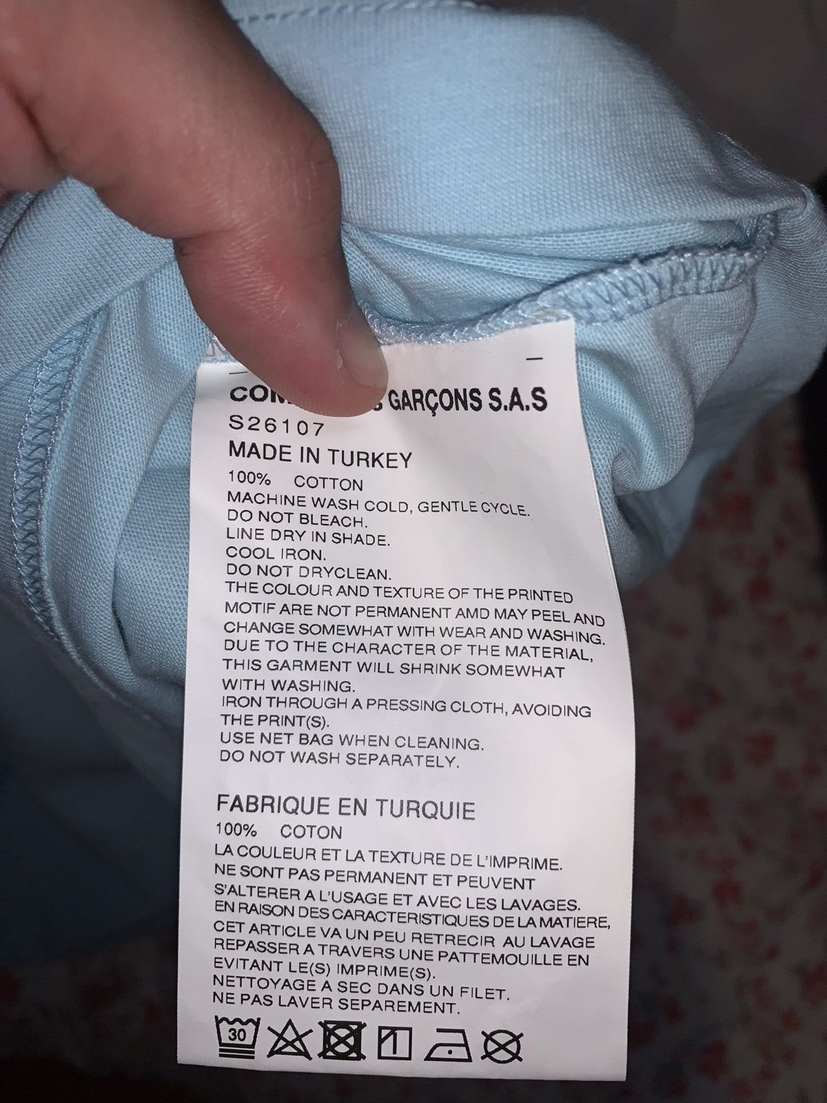Comme des Garcons SHIRT Comme des Garçon shirt plain baby blue Medium Size US M / EU 48-50 / 2 - 6 Thumbnail