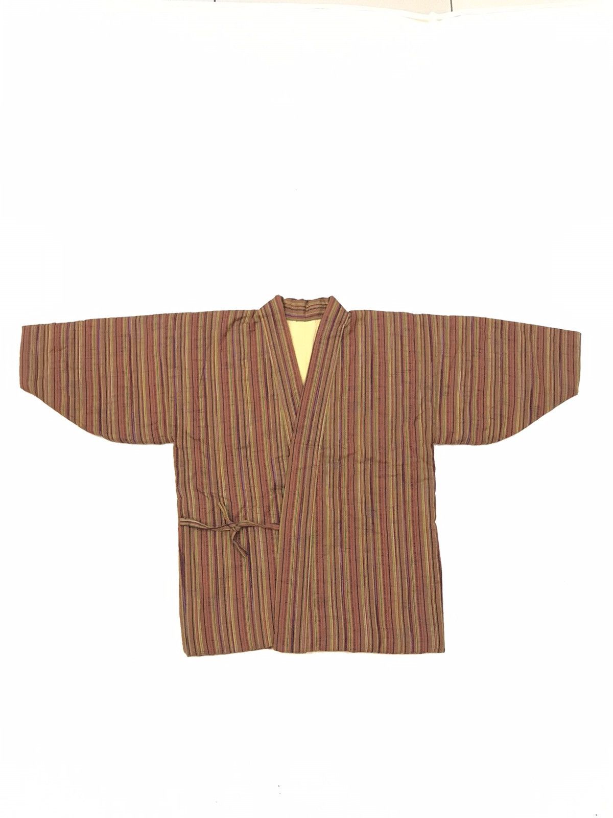 Japanese Brand VINTAGE JAPANESE SHORT KIMONO STRIPED PATTERN Size US M / EU 48-50 / 2 - 1 Thumbnail