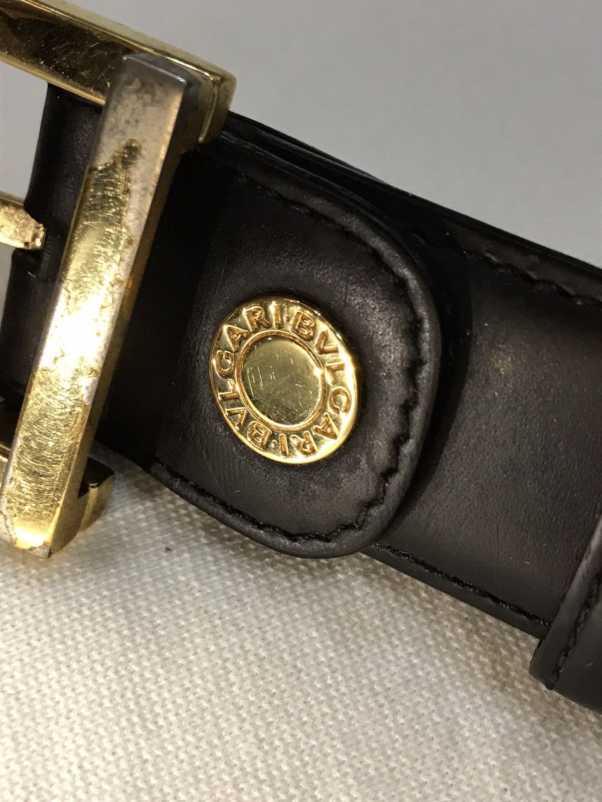 Bvlgari VINTAGE BVLGARI LEATHER BELT Size 38 - 3 Thumbnail