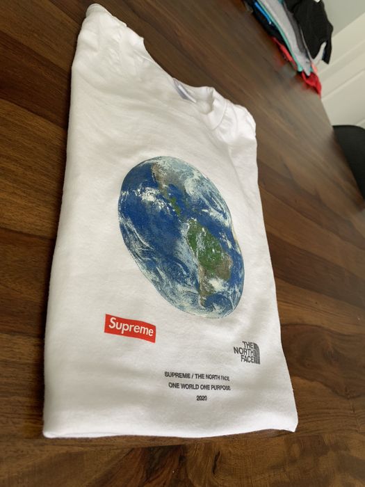 Supreme north face world hot sale tee