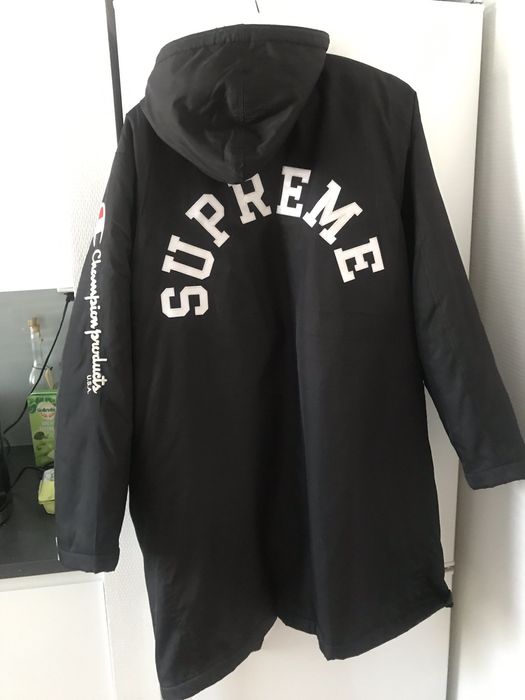 Supreme Supreme x Champion Stadium Parka black | Grailed