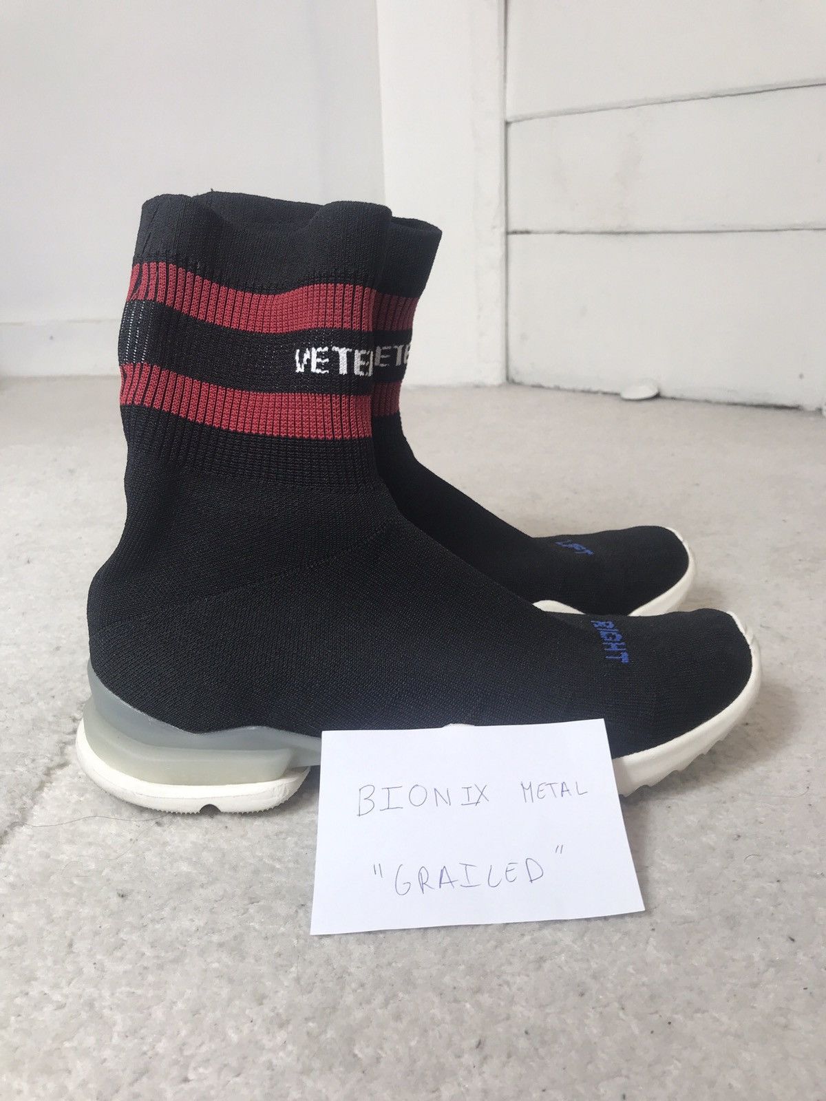 clearance shops Vetements Reebok Sock Shoes- Black