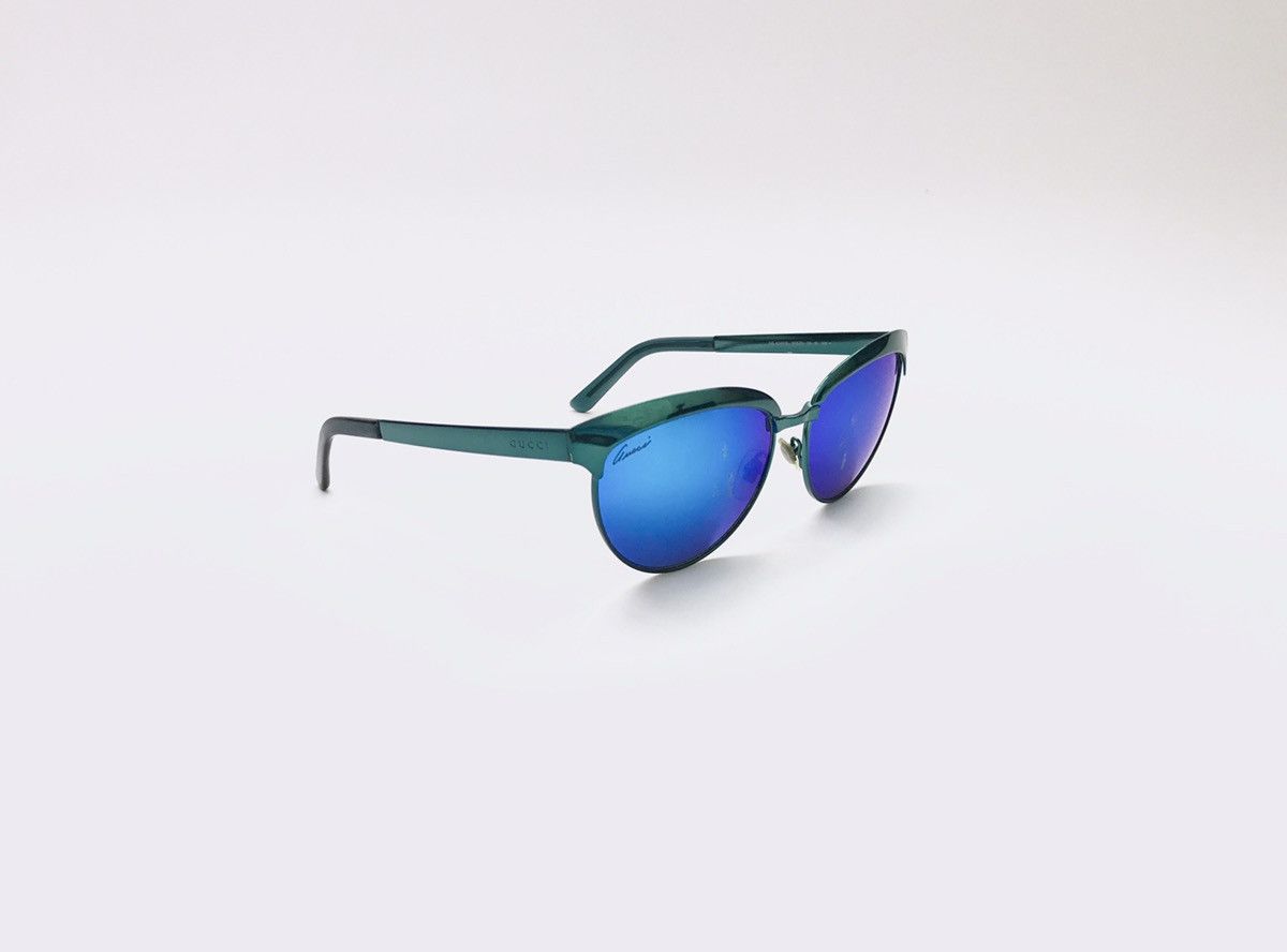 Gucci Gucci Aqua Blue Mirror Sunglasses Size ONE SIZE - 3 Thumbnail
