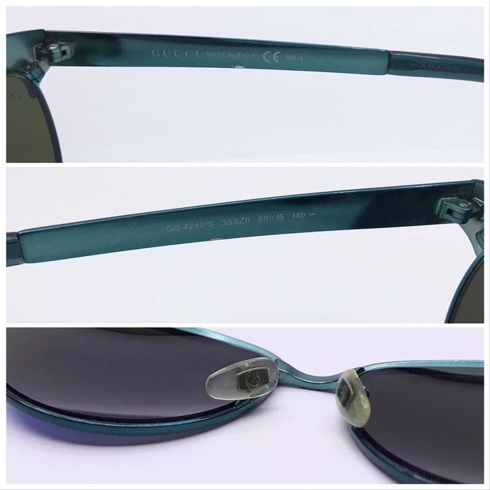 Gucci Gucci Aqua Blue Mirror Sunglasses Size ONE SIZE - 8 Thumbnail