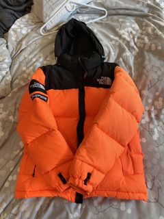 Supreme The North Face Orange Nuptse Jacket | Grailed