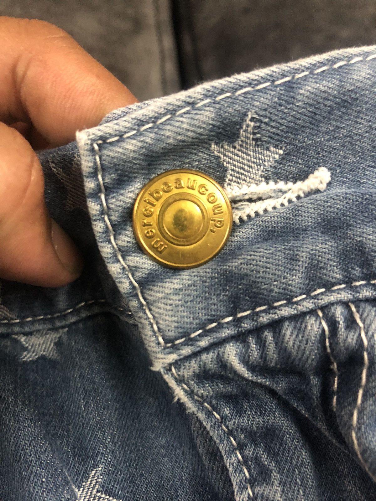 If Six Was Nine Issey miyake Mercibeaucoup Low Rise Star design jeans Size US 29 - 8 Thumbnail