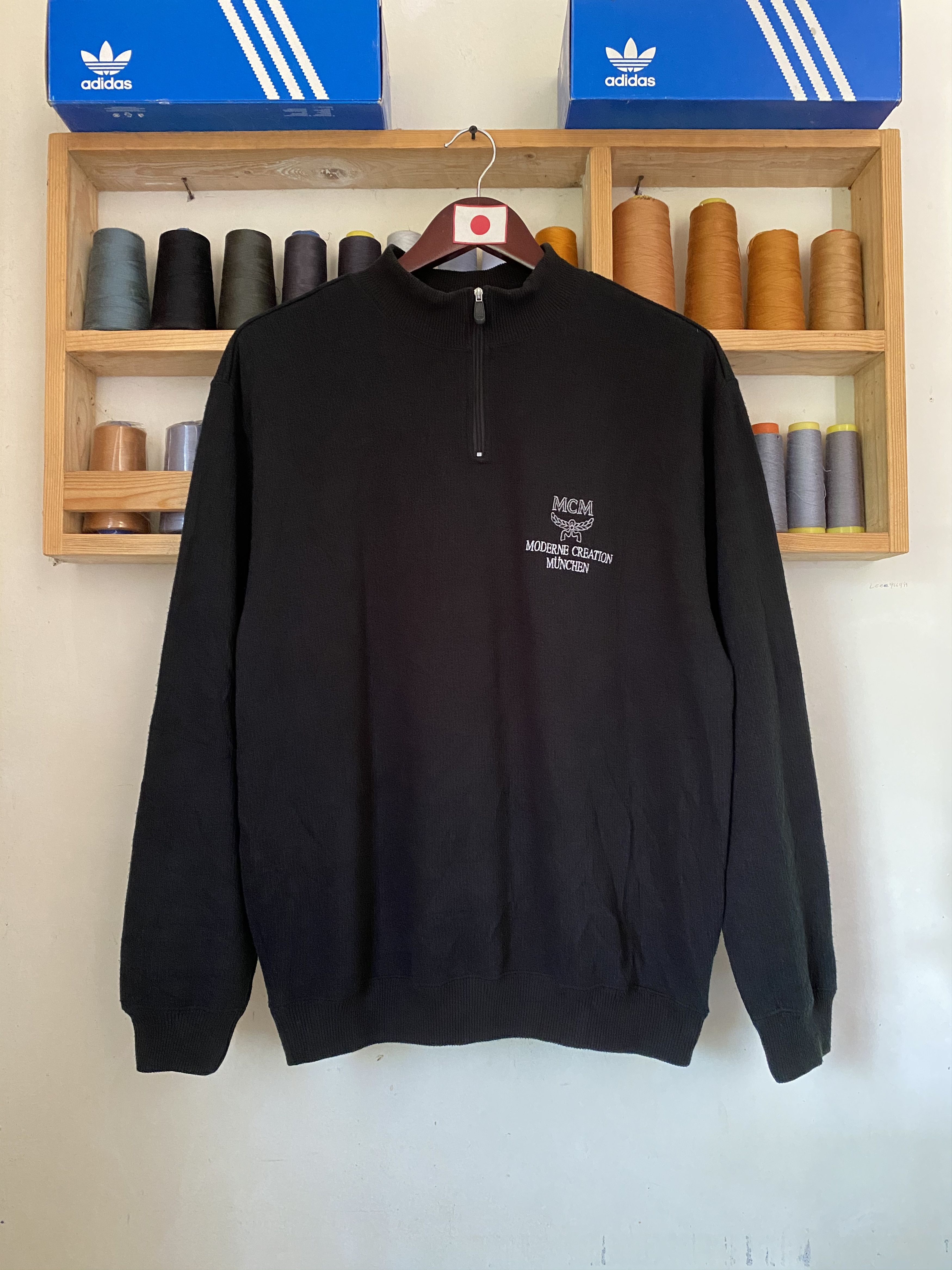 Vintage Vintage McM Halfzip Sweatshirt Size US L / EU 52-54 / 3 - 1 Thumbnail