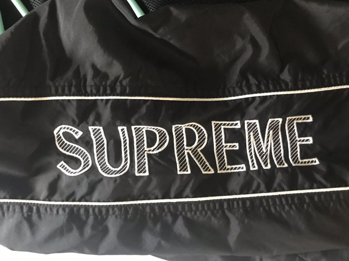 Supreme Striped Logo Windbreaker | Grailed