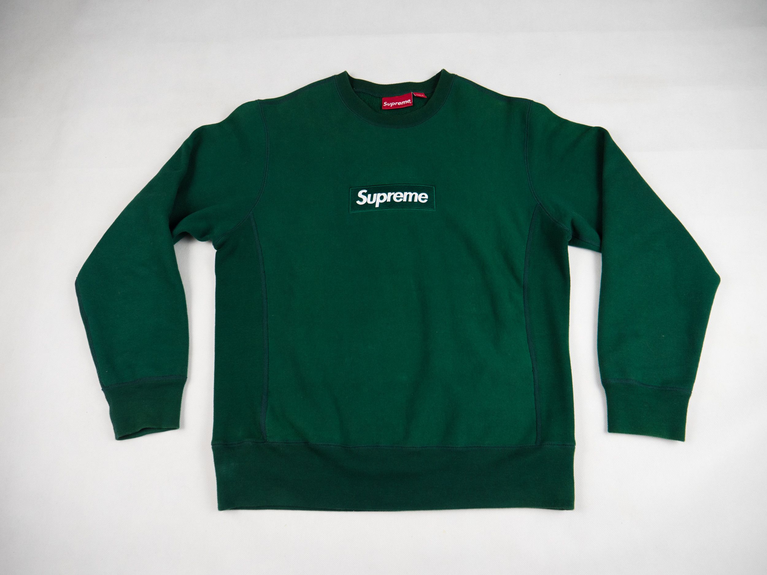 Box Logo Crewneck BOGO BOTTLE GREEN FW 2018