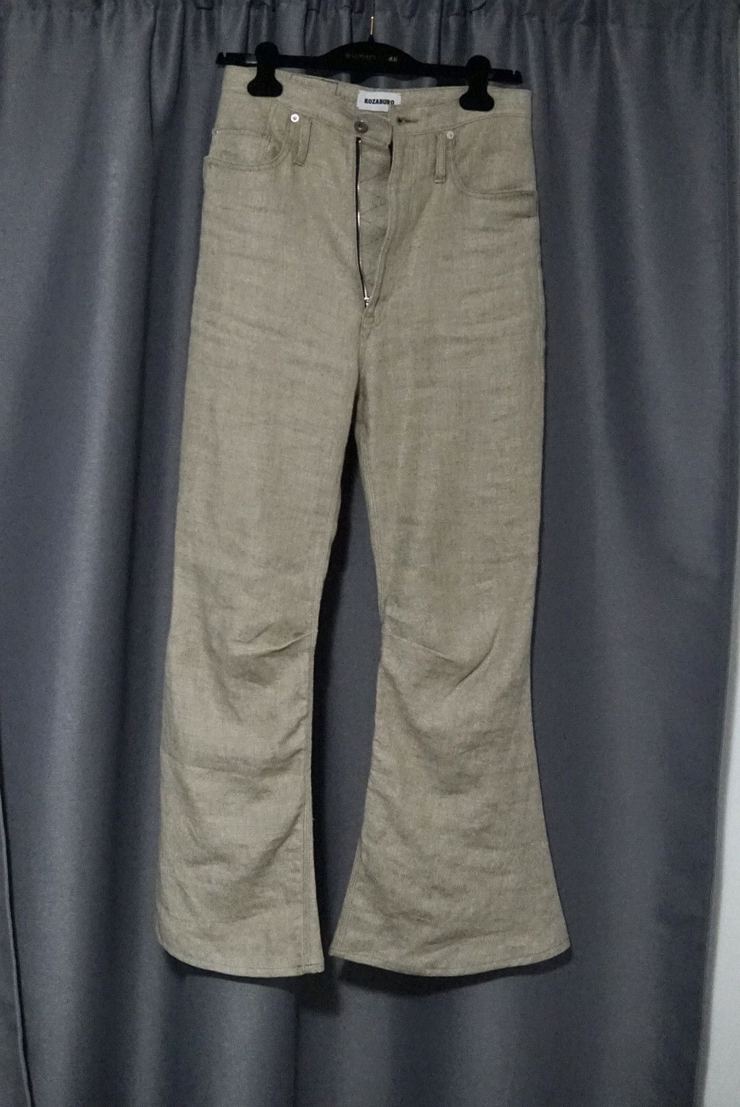 Kozaburo Kozaburo Linen 3D Bootcut Trousers | Grailed